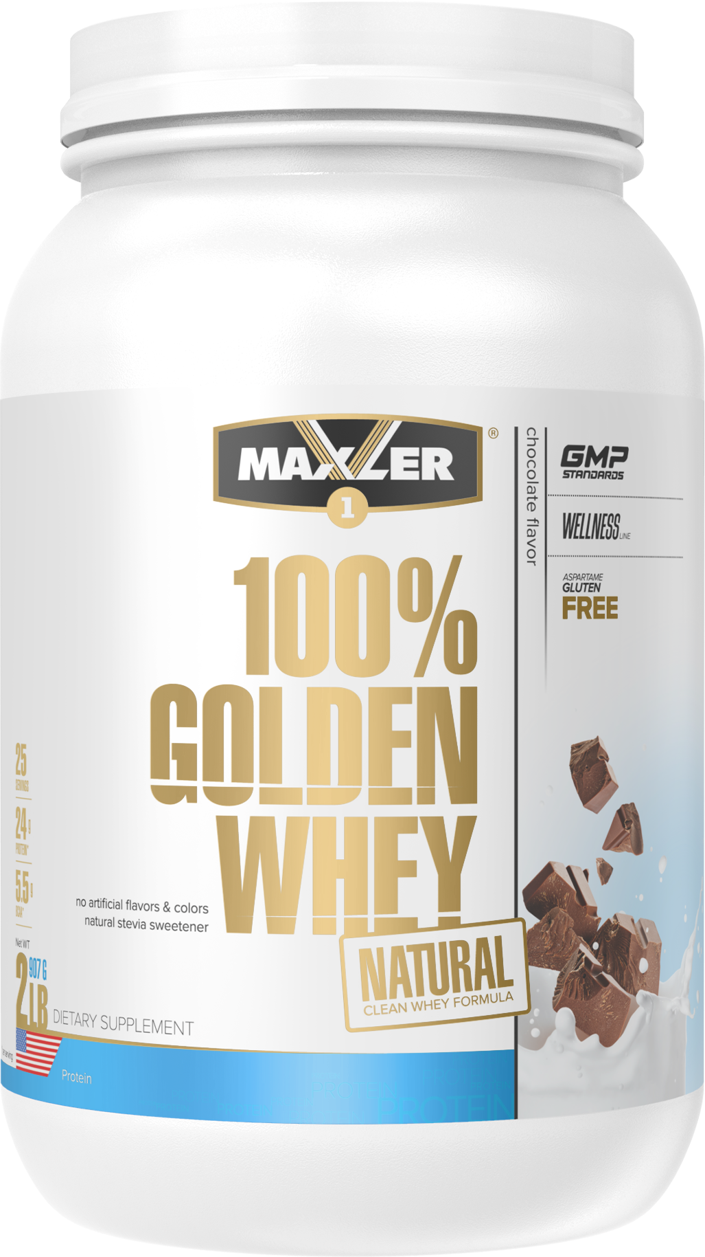 MAXLER USA Natural Golden Whey 0,9 кг (Chocolate Flavor)