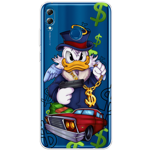 Силиконовый чехол на Honor 8X Max / Хонор 8Х Макс Scrooge McDuck with a Gold Chain, прозрачный силиконовый чехол scrooge mcduck and monopoly на honor 8x max хонор 8х макс