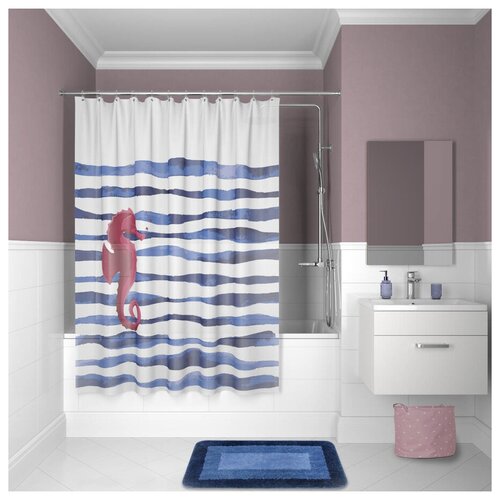 фото Штора для ванной комнаты, 180*180см, peva, p11pv11i11, iddis