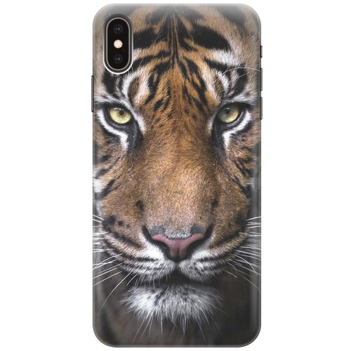 фото Re:paчехол - накладка artcolor для apple iphone xs max с принтом "тигр"