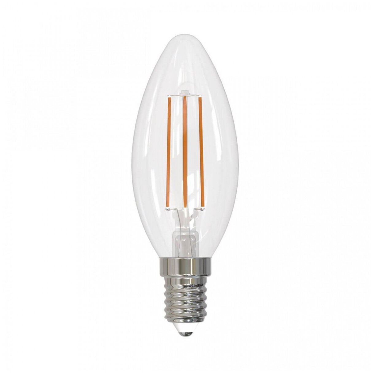 Uniel Лампа светодиодная свеча белый свет (UL-00005161) Е14 9W 4000K прозрачная LED-C35-9W/NW/E14/CL
