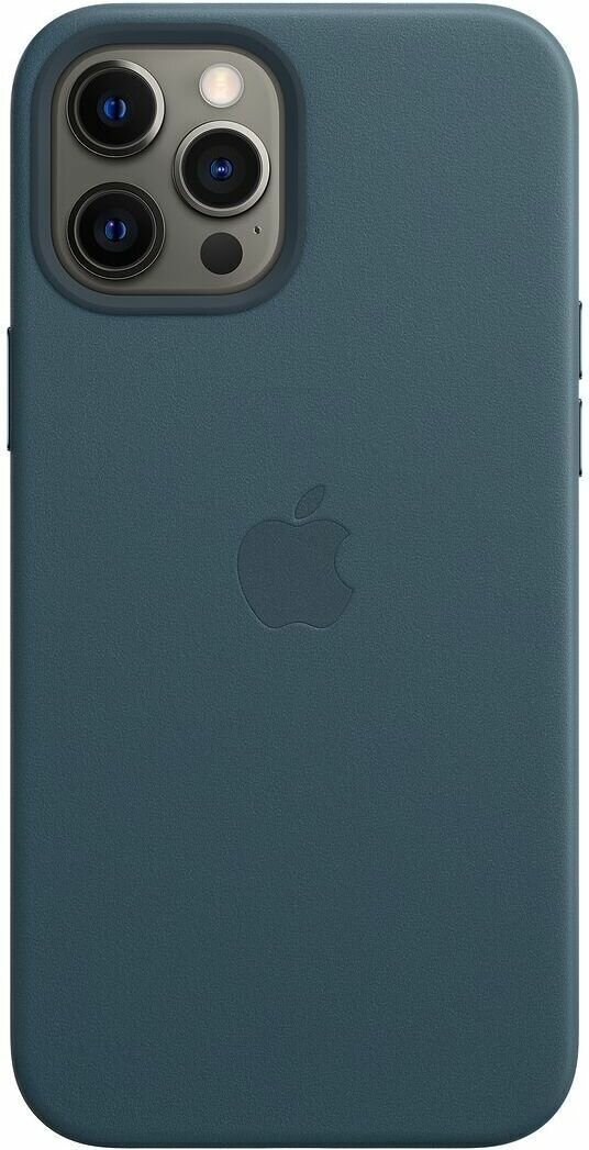Чехол (футляр) APPLE Leather Sleeve with MagSafe, для Apple iPhone 12 Pro Max, синий балтийский [mhyh3ze/a] - фото №4