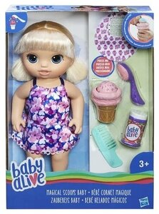 BABY ALIVE Игрушка кукла Малышка с мороженным