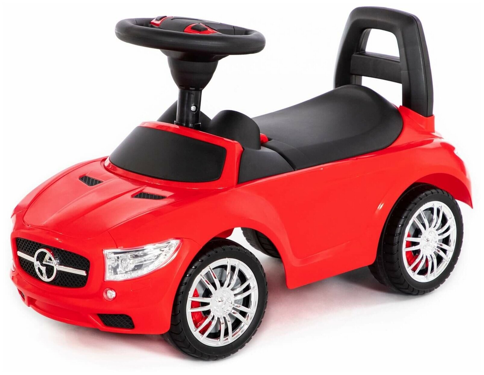 Игрушка-каталка полесье автомобиль "SuperCar" №1 со звуковым сигналом (красная)