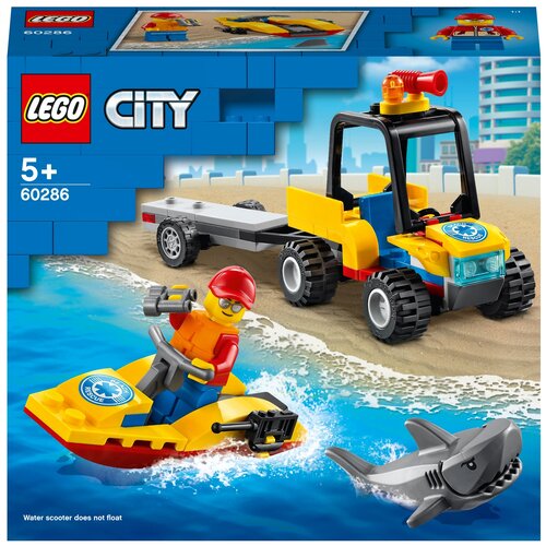 Конструктор LEGO City Great Vehicles 60286 Пляжный спасательный вездеход, 79 дет. конструктор lego lego city great vehicles бетономешалка 60325