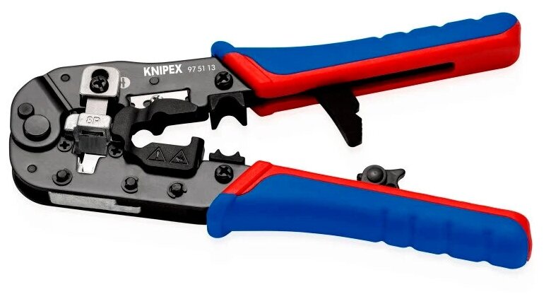 Инструмент для опрессовки штекеров типа RJ 45 3-в-1 KNIPEX KN-975113