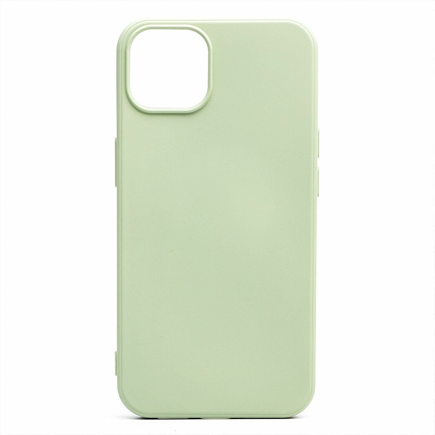 Однотонный силиконовый чехол для Apple iPhone 13 mini / с soft touch покрытием / светло-зеленый