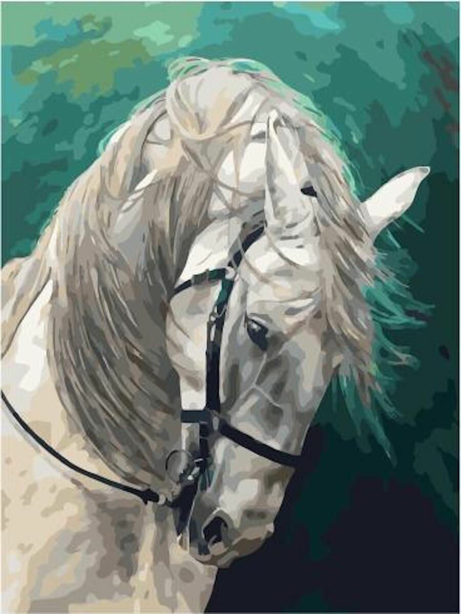 Картина по номерам Задумчивая лошадь 40х50 см АртТойс