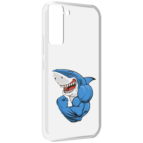 Чехол MyPads накаченная акула для Tecno Pop 5 LTE / Pop 5 Pro задняя-панель-накладка-бампер