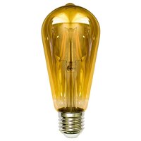РЕТРО Лампа светодиодная филаментная GIS SOLAR ST64-E27-6Вт-220В