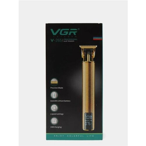 Мощная цельнометаллическая машинка для стрижки волос со светодиодным дисплеемтриммерV-265золотистый 260000₽