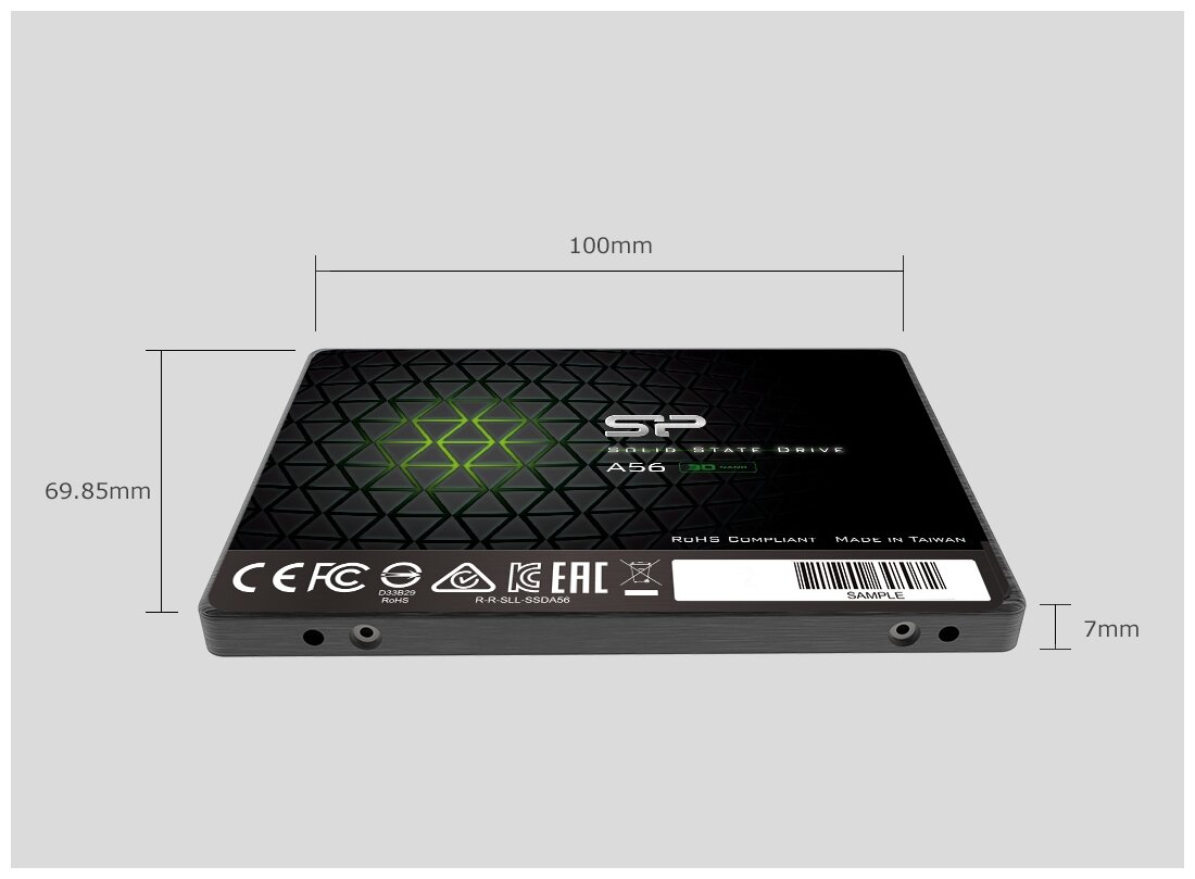 Твердотельный накопитель Silicon Power Ace A56 128 ГБ SATA SP128GBSS3A56B25 - фото №3