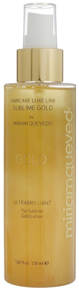 Золотой спрей-лосьон для ультра блеска волос Miriam Quevedo Sublime Gold Ultrabrilliant Lotion 150 мл