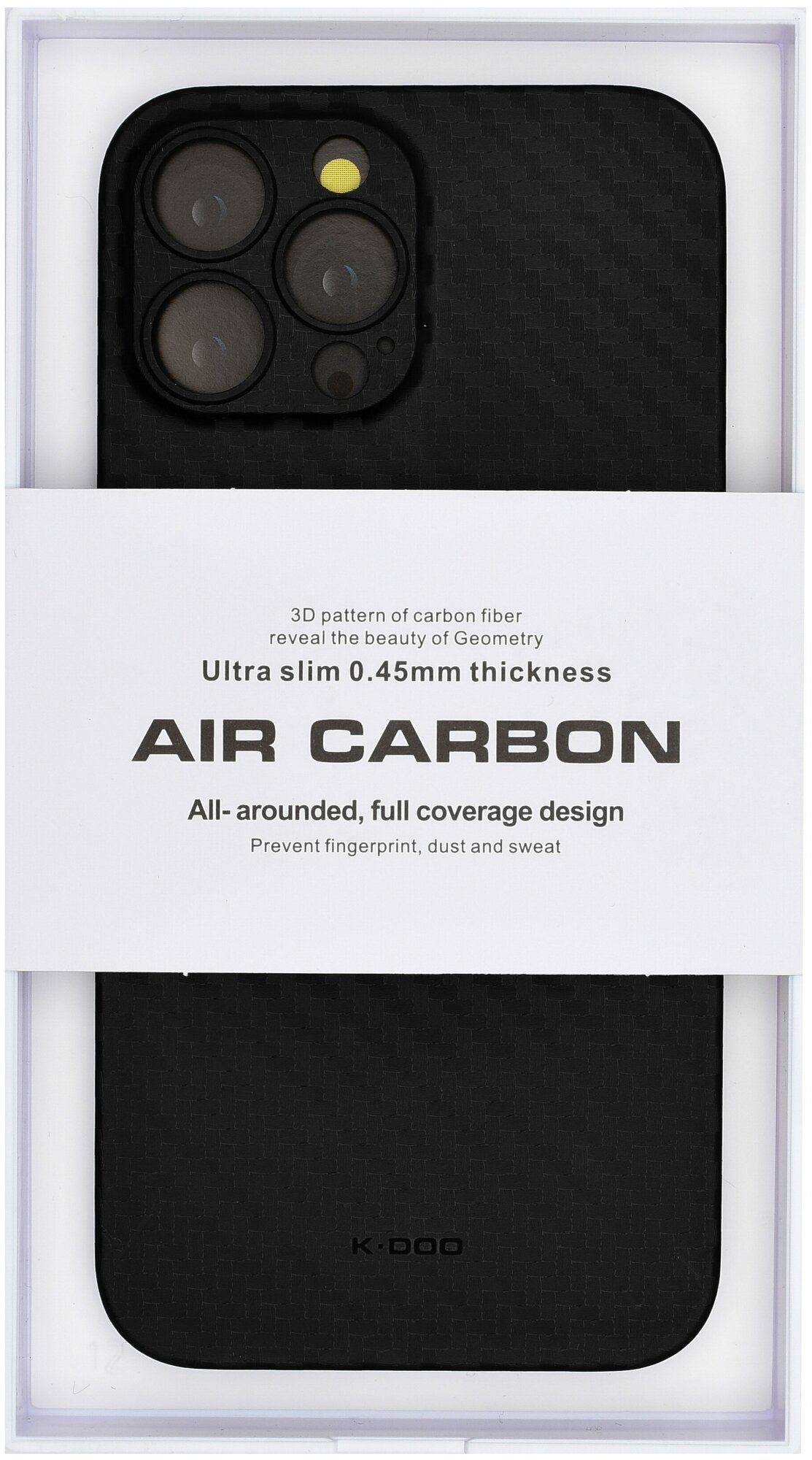 Чехол для iPhone 15 Pro Max AIR Carbon-Чёрный