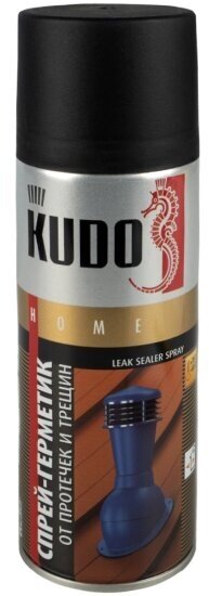 Герметизирующий спрей Kudo KU-H302, 520 мл, черный