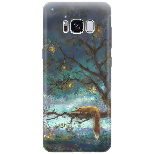 фото Re:paчехол - накладка artcolor для samsung galaxy s8 с принтом "лиса на дереве"