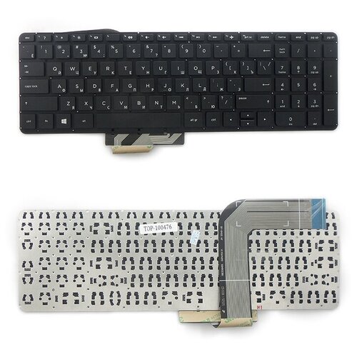 Клавиатура для ноутбука HP 15- v000 15- p000 17- f000 HP 15- k Series Плоский Enter Черная без рамки PN SG-59680- XUA 135000₽