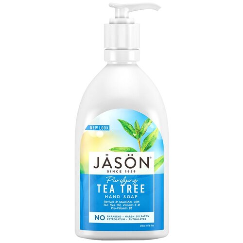 Жидкое мыло очищающее с маслом чайного дерева Jason Purifying Tea Tree Pure Natural Hand Soap 473 мл