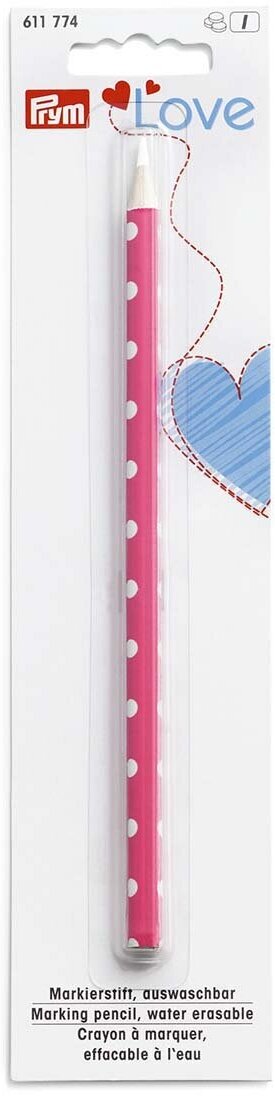 Карандаш для ткани маркировочный, белый, смывающийся, Prym Love — фото 1