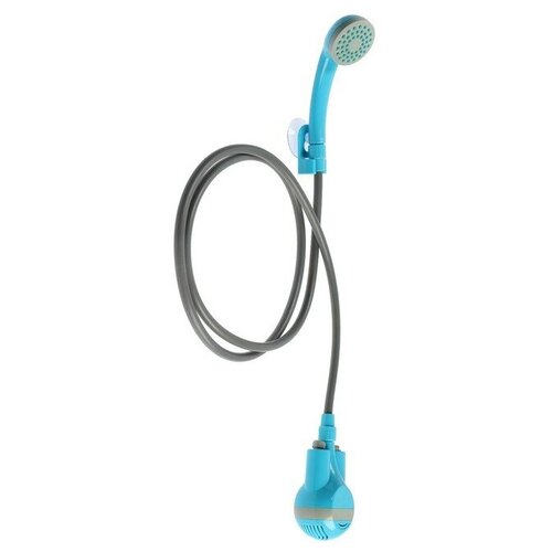 Портативный походный душ ZEIN: лейка, шланг, помпа с USB-кабелем, держатель, крючок