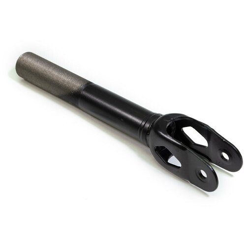 фото Вилка для трюкового самоката 100мм х1-1/8", стальная, резьбовая, шток 200мм, матовая черная trix