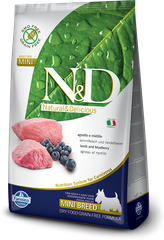 N&D Dog Prime c ягненком и черникой беззерновой сухой корм для взрослых собак мелких пород 2,5кг