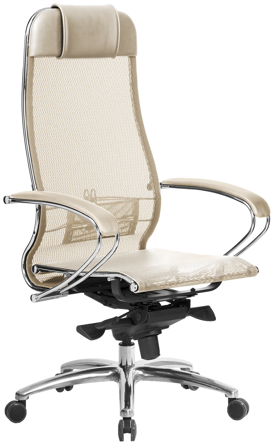 Кресло офисное метта "SAMURAI" S-1, сверхпрочная ткань-сетка, бежевое