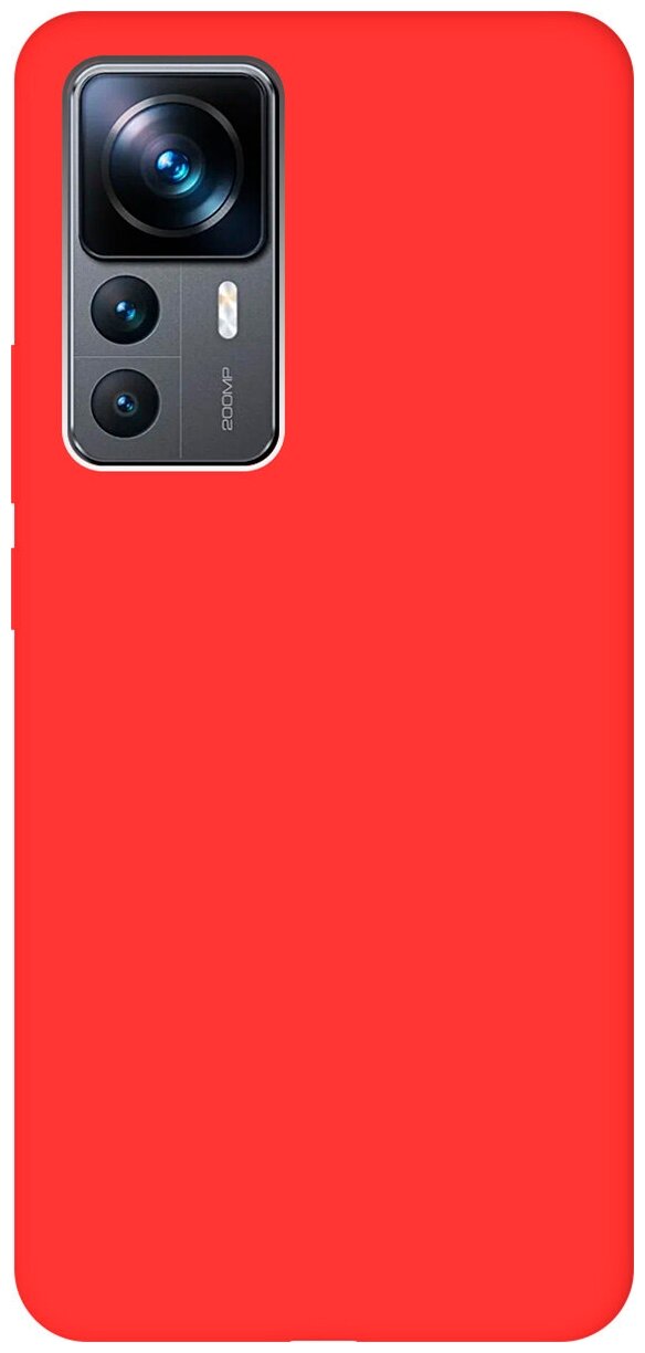 Матовый чехол на Xiaomi 12T / 12T Pro / Сяоми 12Т / 12Т Про Soft Touch красный