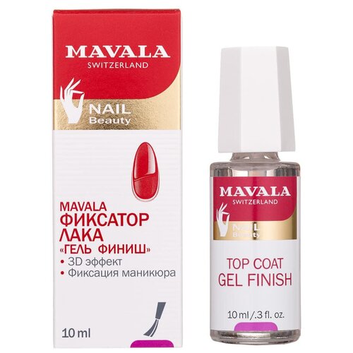 Mavala Верхнее покрытие Gel Finish Top Coat, бесцветный, 10 мл, 46 г mavala верхнее покрытие mavadry бесцветный 10 мл