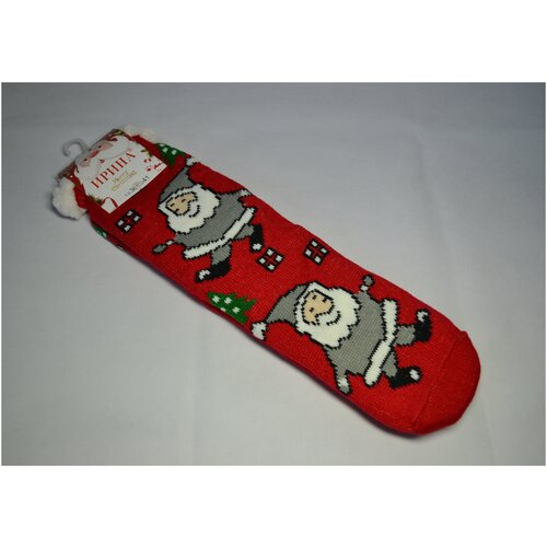 фото Носки ирина, размер 36-41, серый, мультиколор, красный