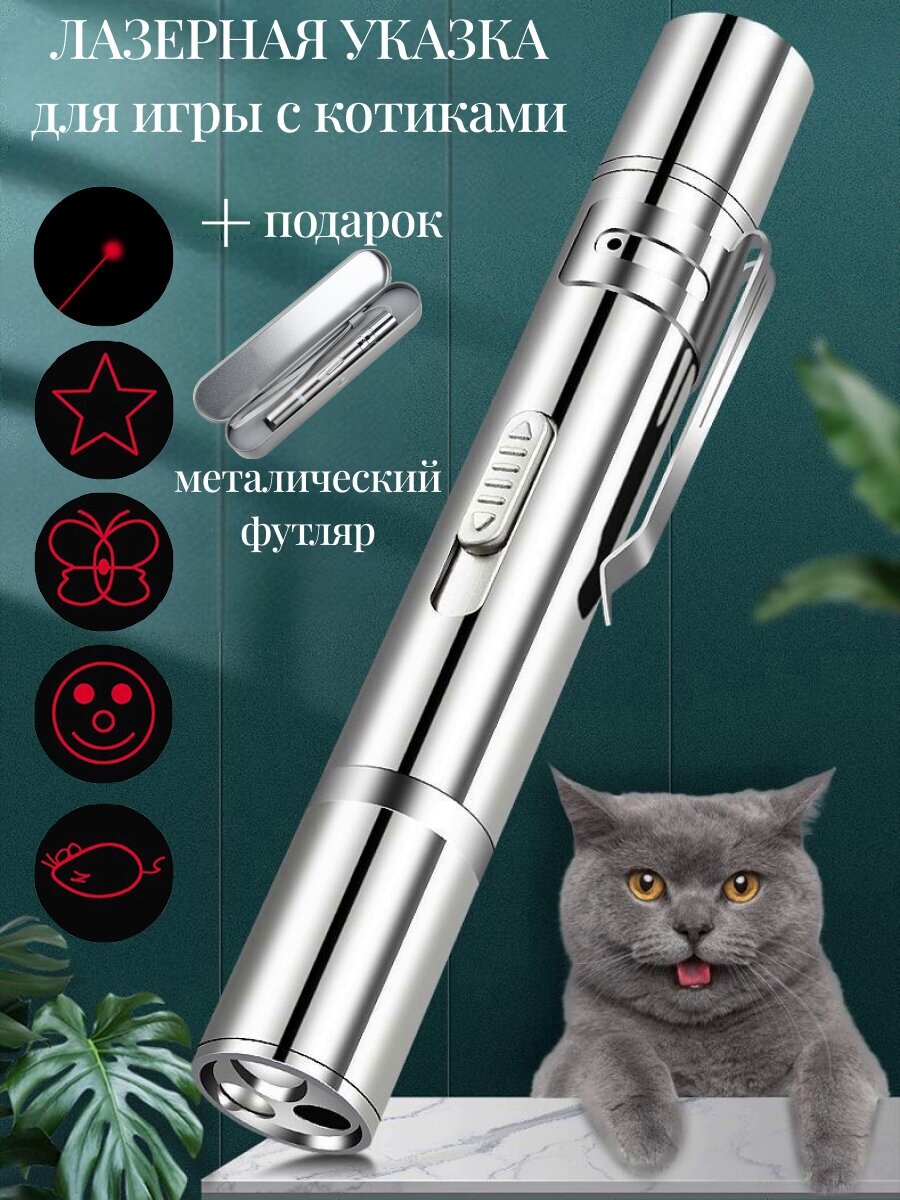Лазерная указка для кошек / Игрушка для кошек / Лазер дразнилка