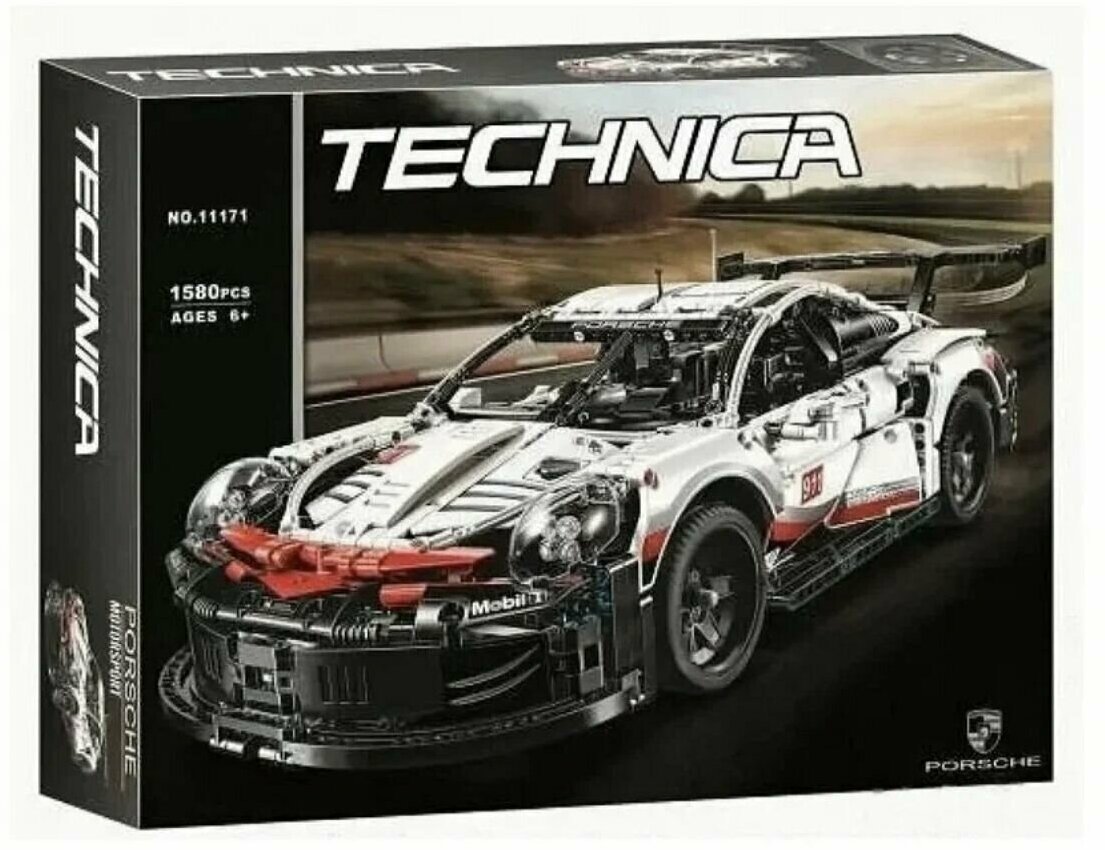 Конструктор Техник Гоночная машина Porsche 911 RSR 1580 деталей 11171