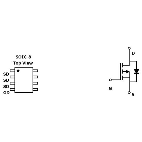 Микросхема AO4415 P-Channel MOSFET 30V 8A SO-8