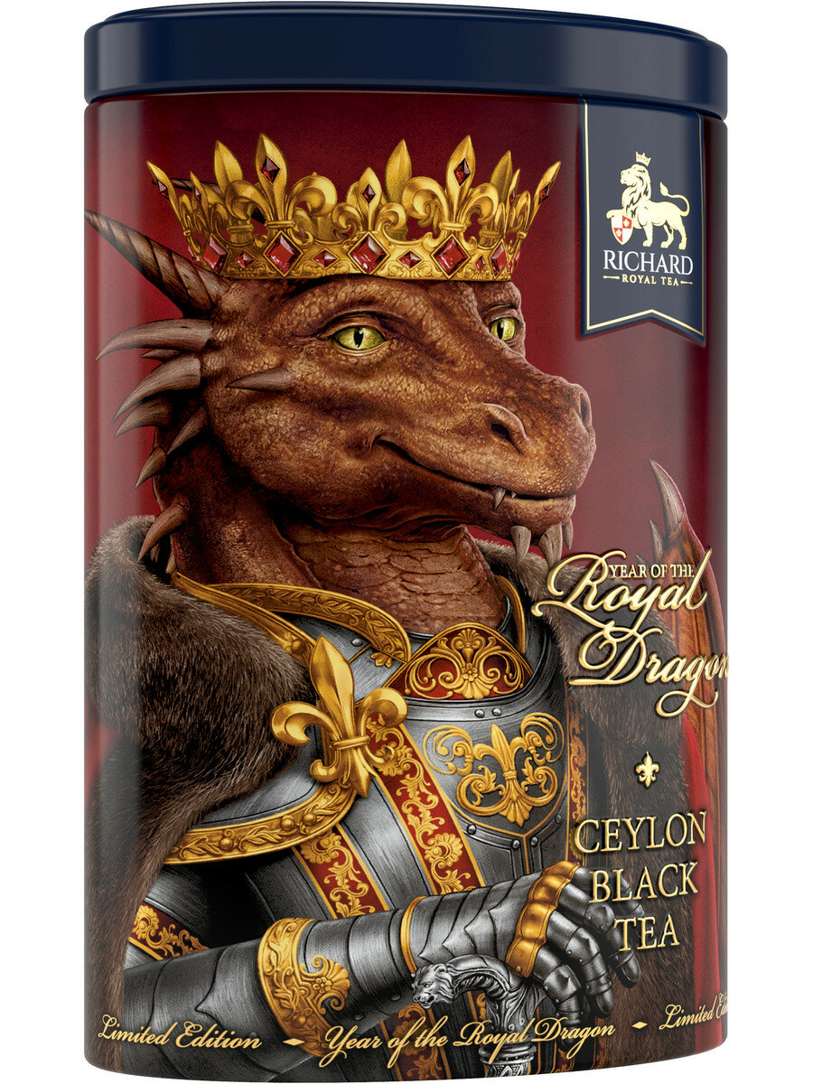 Richard "Year of the Royal Dragon" чёрный весовой чай, 80 г,король - фотография № 2