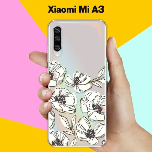 Силиконовый чехол Цветы на Xiaomi Mi A3