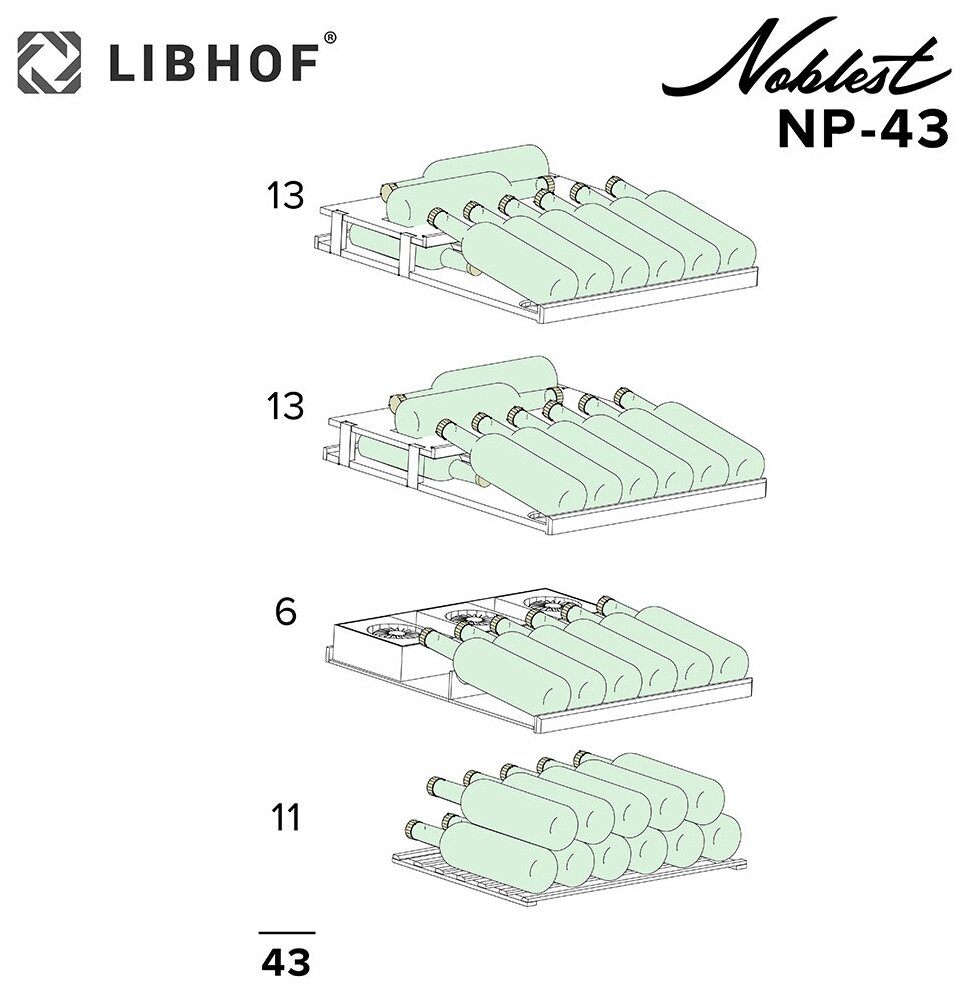 Винный шкаф Libhof NP-43 black - фотография № 5