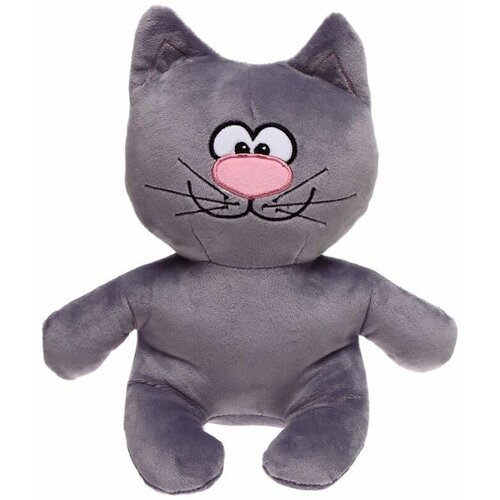 фото Мягкая игрушка "кот счастливчик" серый, 20 см 054-1/20/79 9358143 newstore