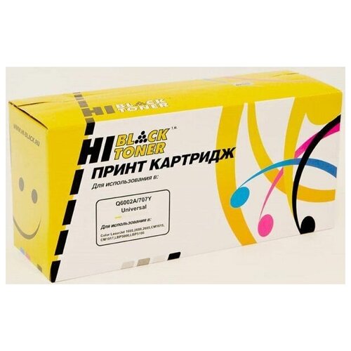 Картридж Hi-Black (HB-Q6002A) для HP CLJ 1600/2600/2605, Восстановленный, Y, 2K