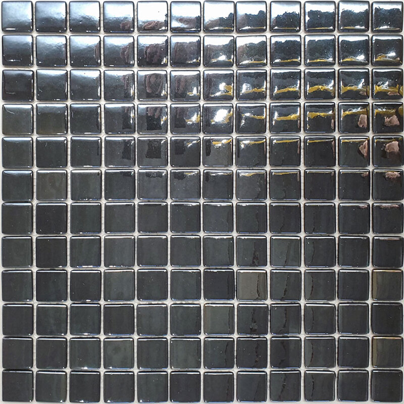 Мозаика Natural STP-BK002-L из глянцевого стекла размер 31.7х31.7 см чип 25x25 мм толщ. 5 мм площадь 0.1 м2 на сетке