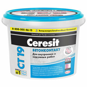 Грунтовка бетоноконтакт Ceresit CT 19 15 кг 15 л