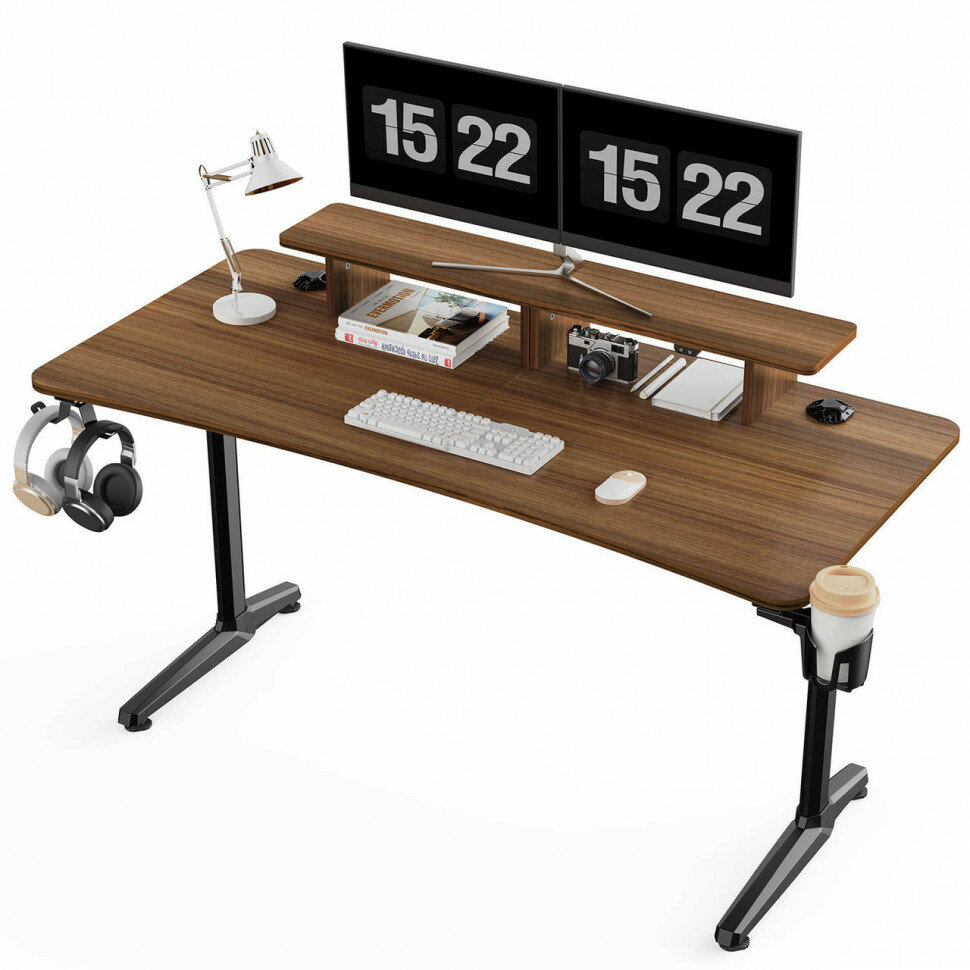 Компьютерный стол Eureka Ergonomic GIP 60 Desk Walnut, 60" - фотография № 8