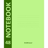 Тетрадь общая 48л, А5 Erich Krause "Neon" (клетка, скрепка, пластик. обложка) зеленая (46935)