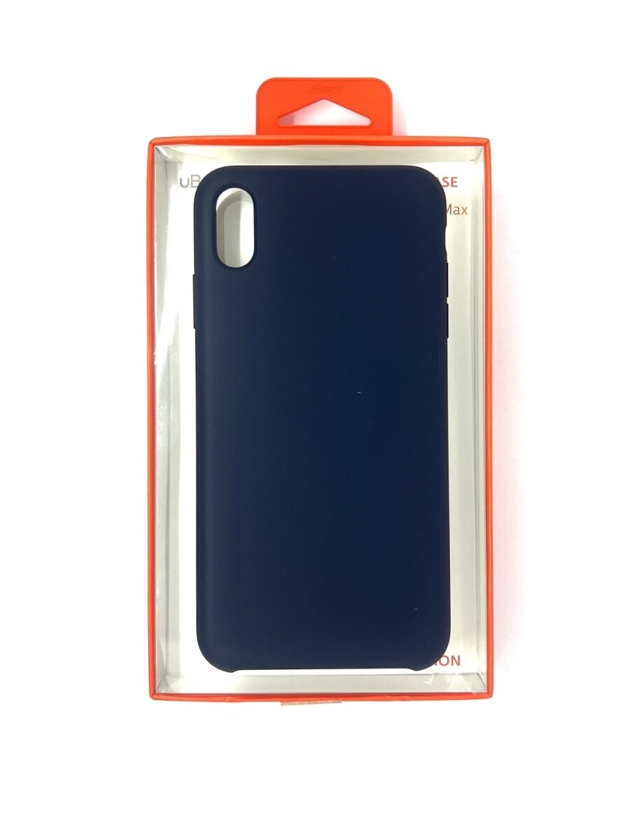 Silicone case темо-синий для iPhone XS MAX