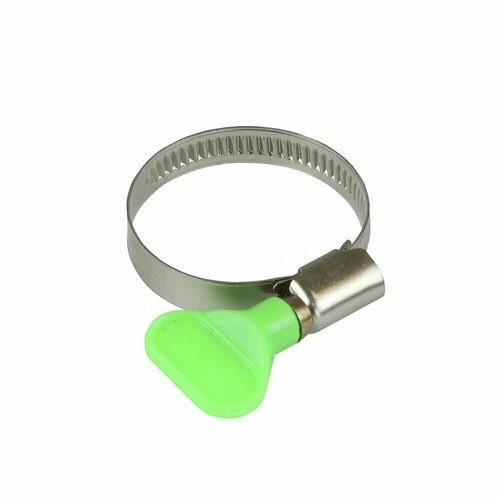 Хомут червячный с ключом 25-40 мм нержавеющая сталь