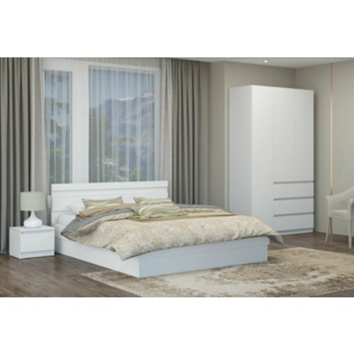 Комплект мебели для спальни Хилтон Композиция 2 Белый Текстурный 39886₽