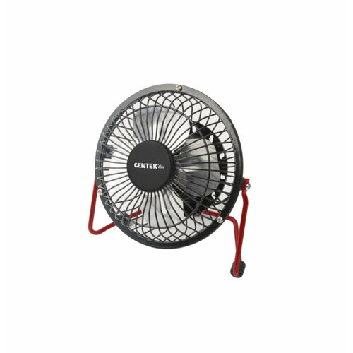 Настольный вентилятор d14 с USB-подключением из металла в черно-красном цвете 116400₽