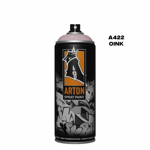 Аэрозольная краска для граффити и дизайна Arton A422 Oink 520 мл (нежно-розовый)