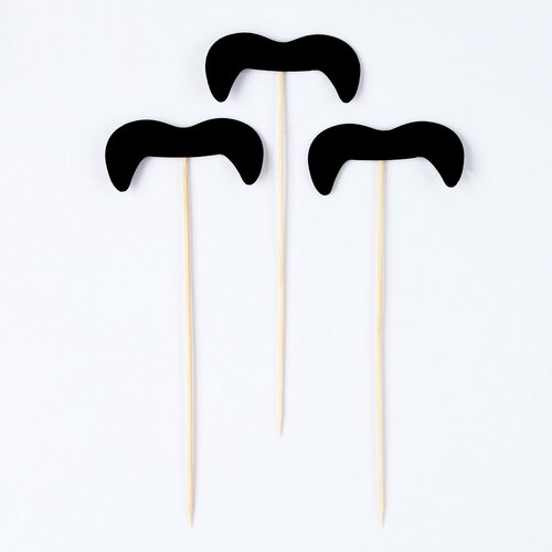 фото Усы "грузин" для фотосессии, набор 3 шт. gold market