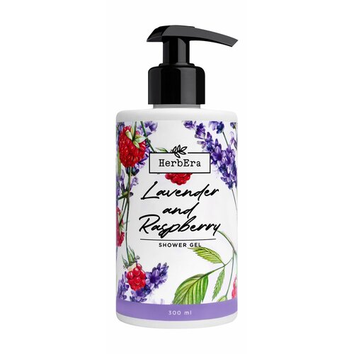 Гель для душа с ароматом лаванды и малины HerbEra Lavender and Raspberry Shower Gel /300 мл/гр.