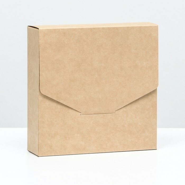 Коробка конверт крафт, 14 х 14 х 4 см(10 шт.)